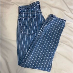 striped mom jeans
